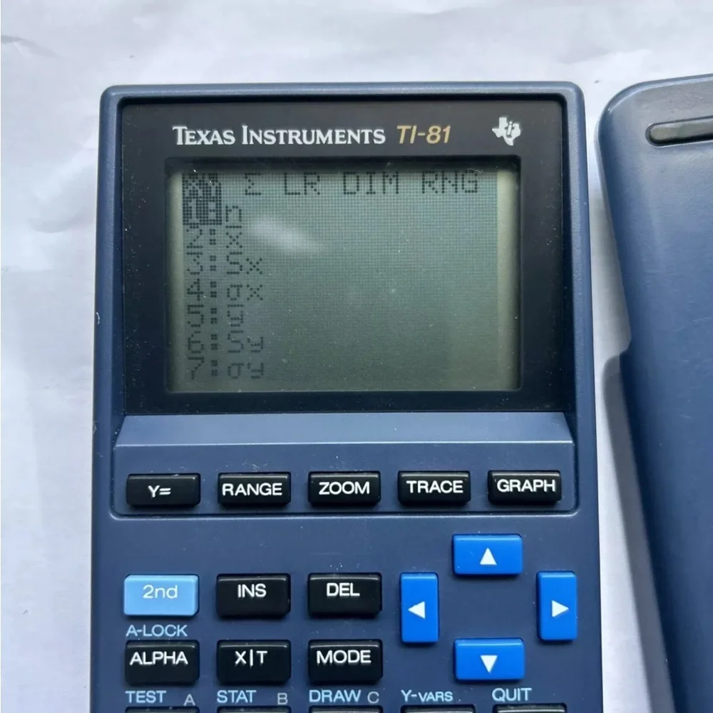 Texas Instrument TI 81 Plus Graphing Calculator W Cover Tested